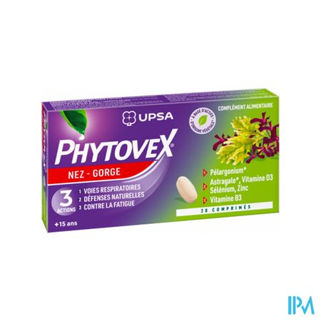 Upsa Phytovex Nez Gorge 3 Actions Comprime 20