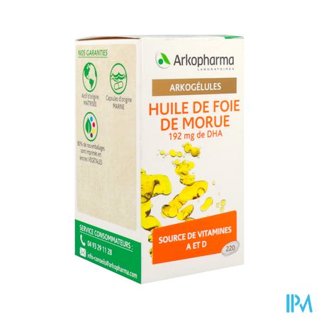 Arkopharma Arkogelules Huile Foie De Morue Capsule 220