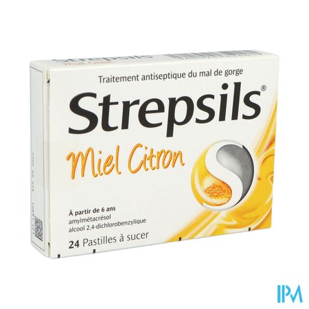 Strepsils Miel Citron Pastille A Sucer 24