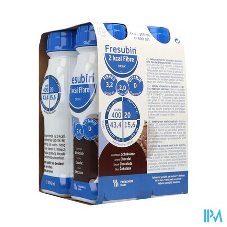 Fresubin 2kcal Fibre Drink Chocolat 200ml X4