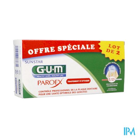 Gum Paroex Gel Dentifrice 75ml X2