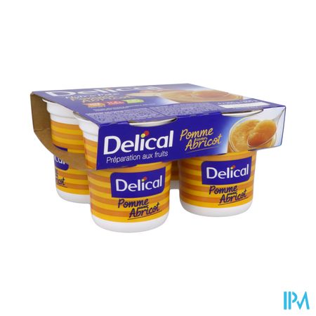 Delical Dessert Fruite Nutra Pote Pomme Abricot 200g X4