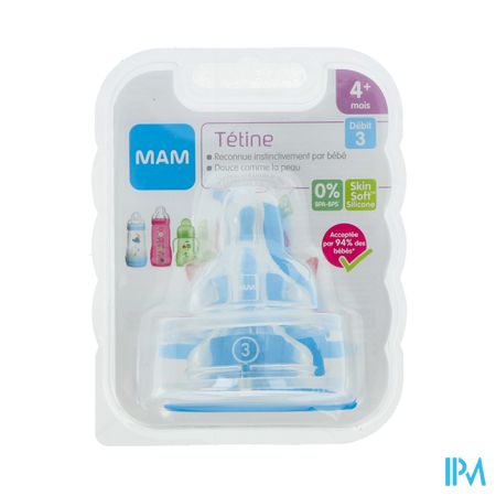 Mam Tetine Anatomique Debit 3 Rapide Silicone X2