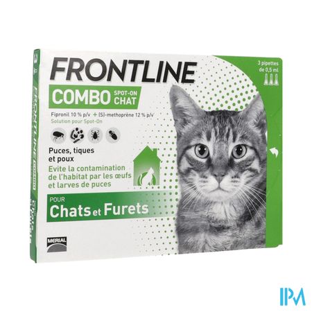 Frontline Combo Chat Spot On Solution 0ml5 X3