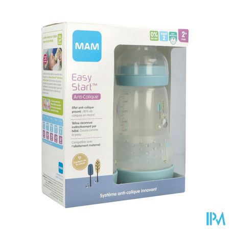 Mam Biberon Easy Start Anticolique Nature Aqua Debit 2 260ml X2