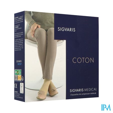 Sigvaris2 Coton Chaussette Beige 12 Normal Medium