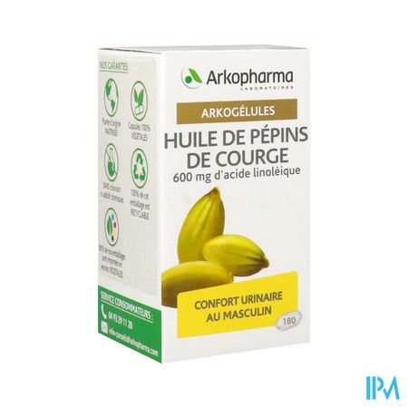 Arkopharma Arkogelules Huile Pepins De Courge Bio Gelule 180