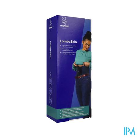 Thuasne Lombaskin Ceinture Soutien Lombaire 26cm Noire Bleue T1