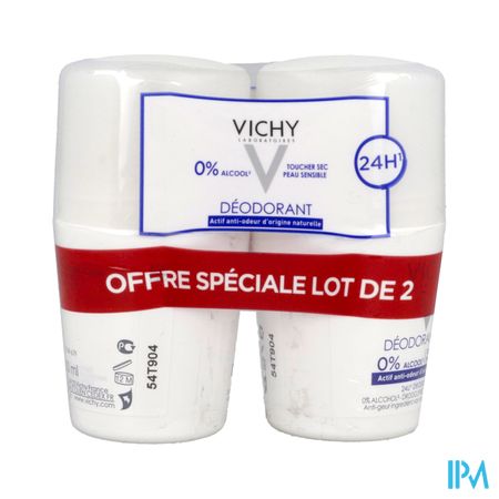 Vichy Deodorant Sans Sel Aluminium Bille 50ml X2