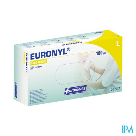 Euromedis Gant Examen Euronyl Vinyle Sans Poudre T8/9 100